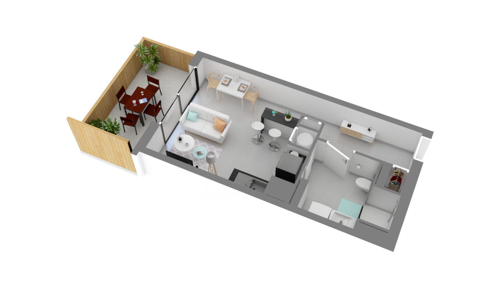 Appartement dans une nouvelle résidence à Maubuisson de type 1 Carcans Maubuisson Hourtin Lacanau Gironde Nouvelle Aquitaine Lac de Maubuisson Programme livrable le 3ème trimestre 2023