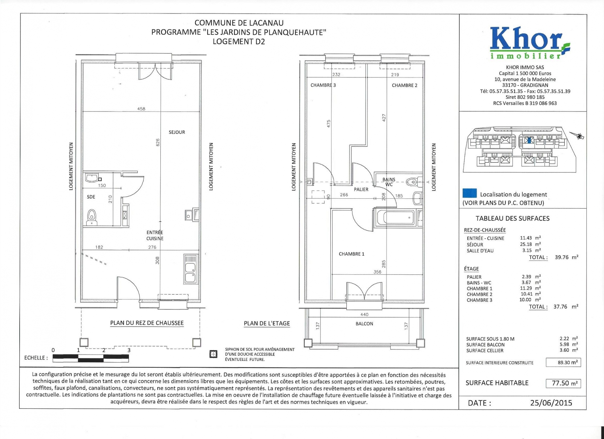 Vente Maison neuve avec frais de notaire réduits à Lacanau-Médoc.