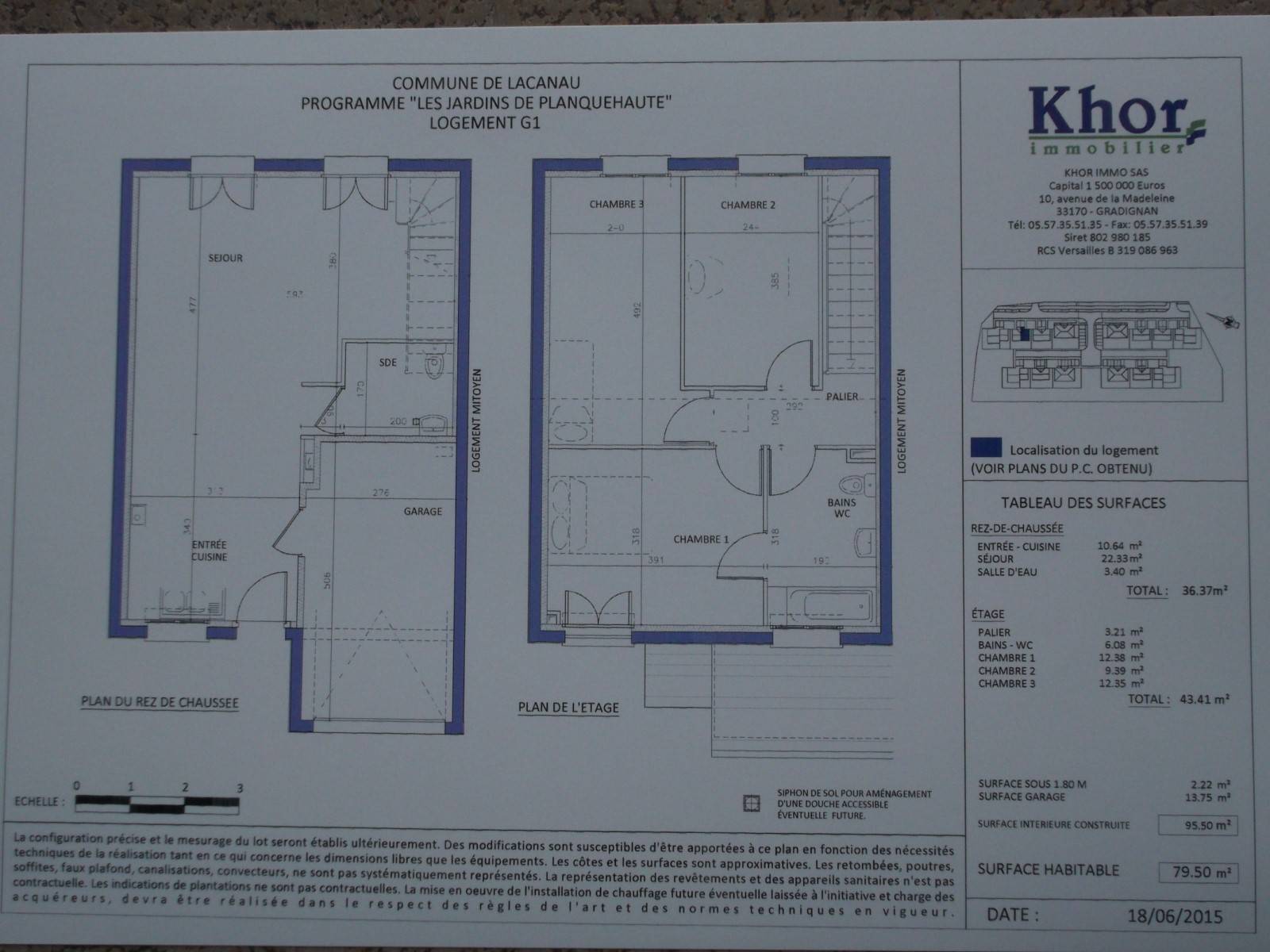 Vente Maison neuve avec frais de notaire réduits à Lacanau-Médoc.