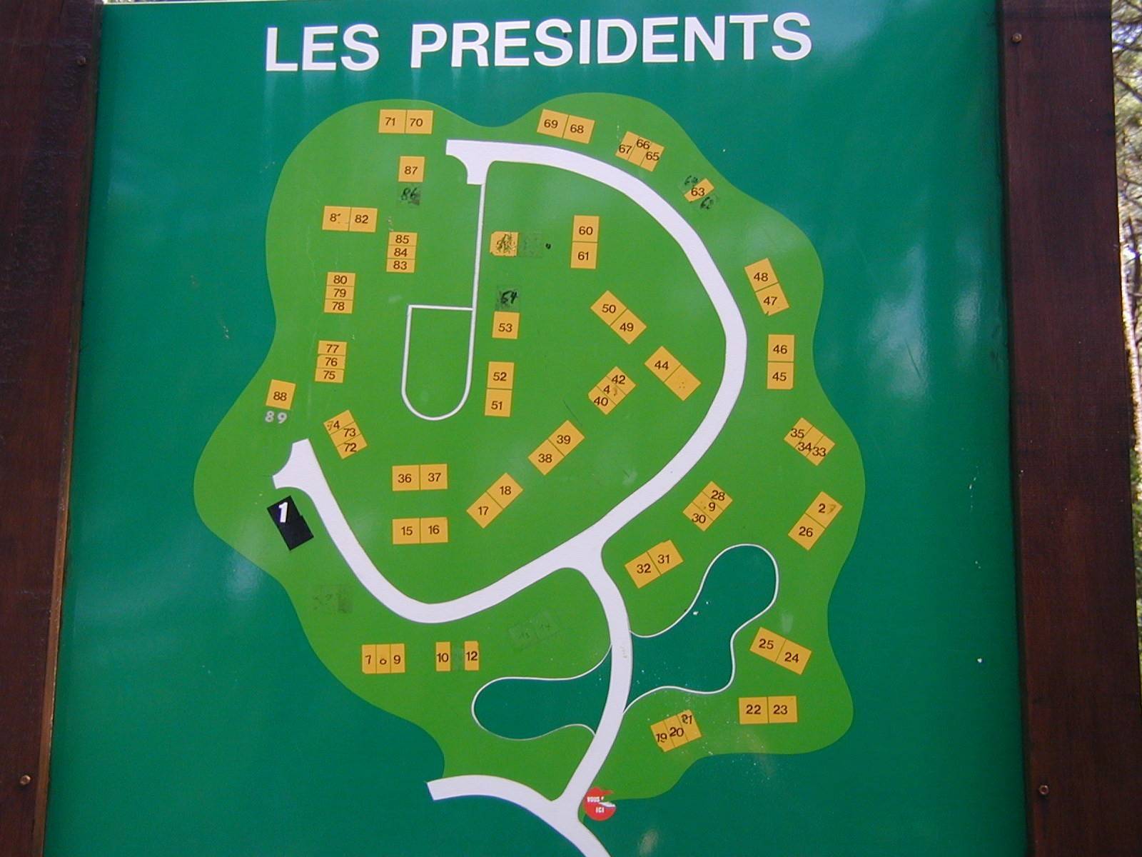 Plan de la résidence Les Présidents