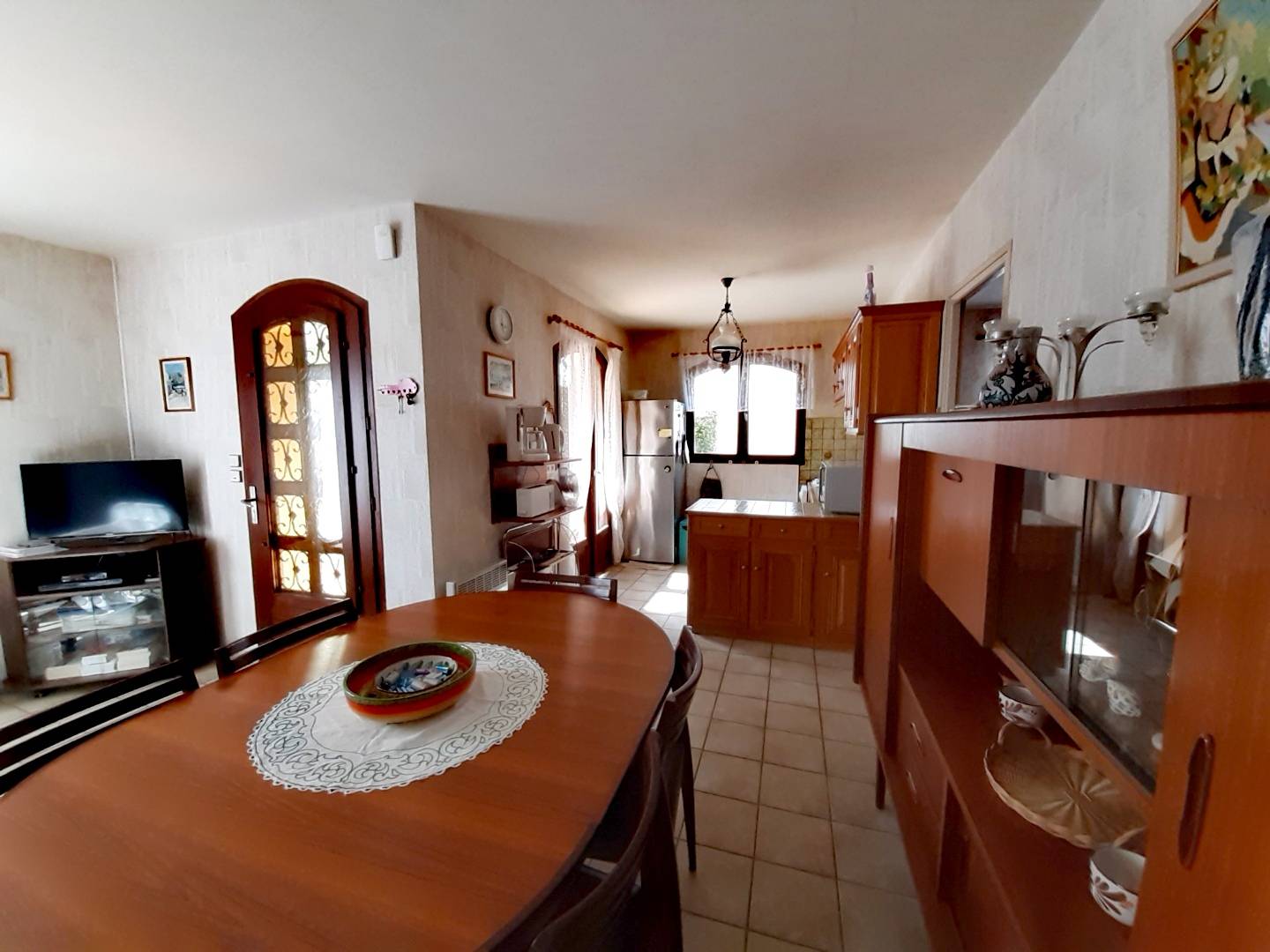 Séjour avec cuisine