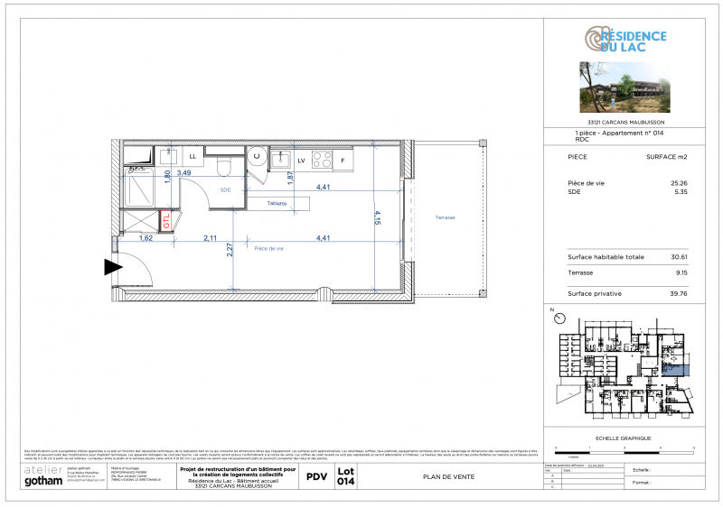 Appartement T1 proche du Lac