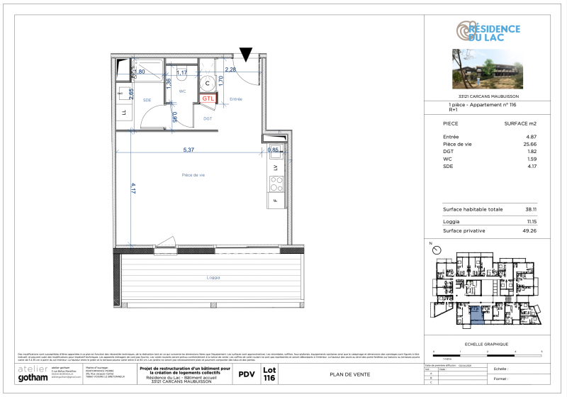 Appartement neuf de type 1