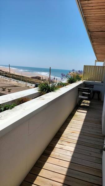 balcon avec vue océan à Lacanau