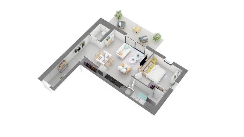 En exclusivité Appartement dans nouvelle résidence à Maubuisson de type 2 en RDC