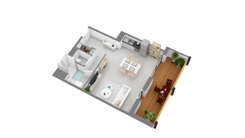 Appartement de type 1 à vendre dans une nouvelle résidence à Carcans Maubuisson Carcans Maubuisson  Gironde Nouvelle Aquitaine Lac de Maubuisson Programme livrable le 3ème trimestre 2023