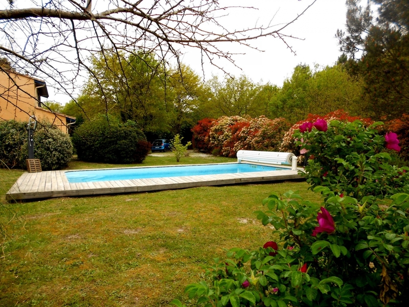 Jardin avec piscine
