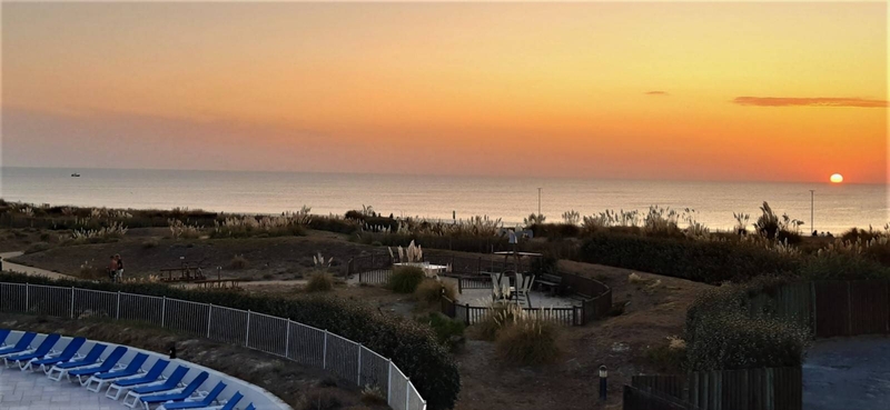 Coucher du soleil depuis le balcon