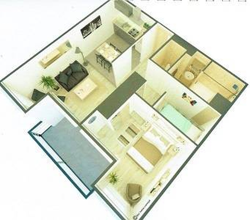 Appartement de type 2 en rez-de-chaussée dans un ensemble en copropriété livrable en 2018 situé à 100 mètres du Lac de Maubuisson